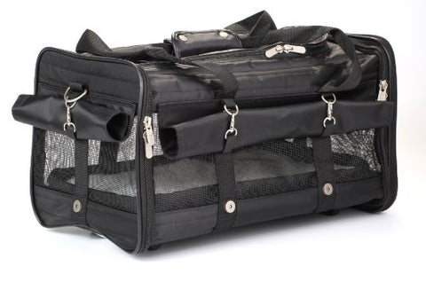 Sherpa Pet On Wheels Carrier - Medium, Black, 18" x 11" x 11"