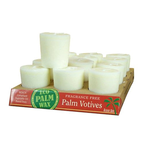 Coconut Wax Unscented Candles Votives, 12-pack - White