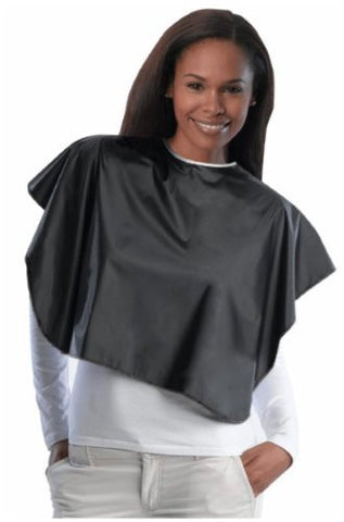 Salon Elements Shorty Cape Vinyl Black 28" x 28"