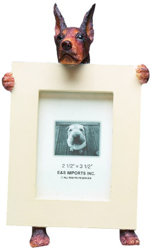 Small Dog Picture Frames - 2.5" x 3.5", Doberman, red