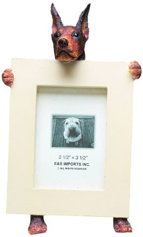 Small Dog Picture Frames - 2.5" x 3.5", Doberman, red