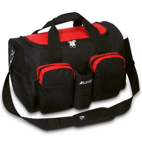 Sports Duffel Wet Pocket-Red / Black