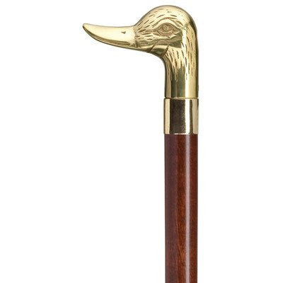 Brass Handles Duck Head - Walnut