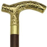 Brass Handles Ladies Derby - Walnut