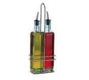 16 oz Carded Oil & Vinegar Set, S/S Pourers, w Chrome Plated rack