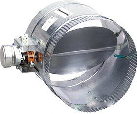 Suncourt ZC106 6-Inch Diameter Normally Closed Electronic HVAC Air Duct Damper With Power Supply