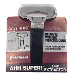 Ahh Super! Two-Prong Cork Extractor, Chrome Plated