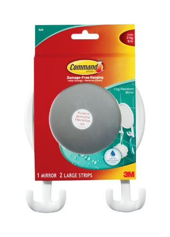 Fog-Resistant Mirror with Water-Resistant Strips  1 mirror & 2 strips/pk