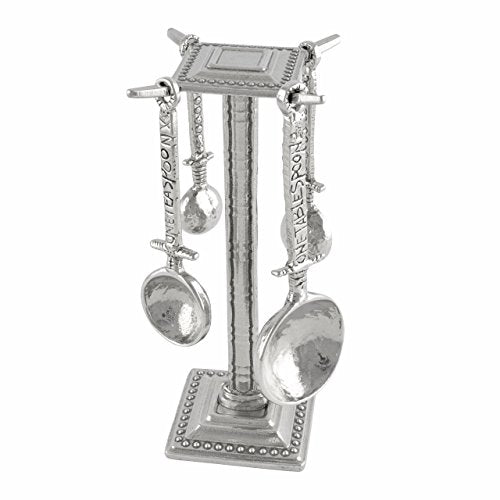 Celtic Measuring Spoons with Counter - top Post (1 Tbsp, 1 tsp, 1/2 tsp, and 1/4 tsp.)