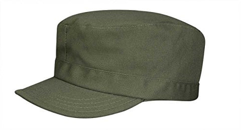 BDU Patrol Cap (60/40 Cotton/Poly Twill) Medium (Olive)