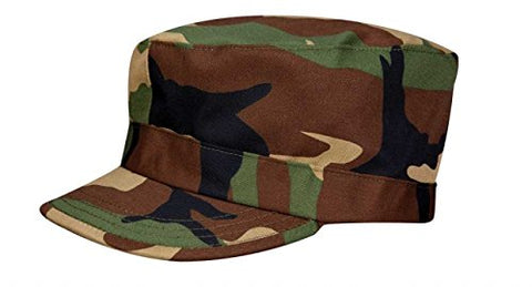 BDU Patrol Cap (60/40 Cotton/Poly Twill) Medium (Woodland)