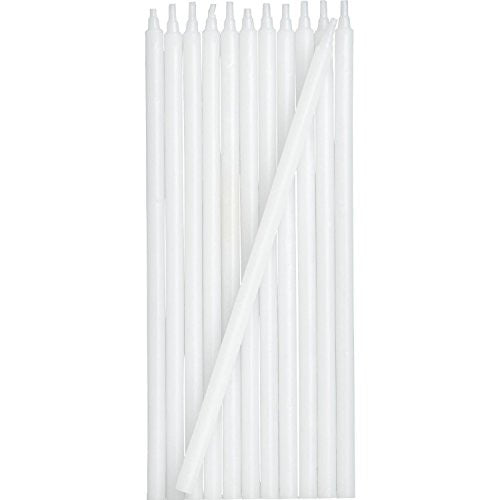 Party Candles Set of 12, White