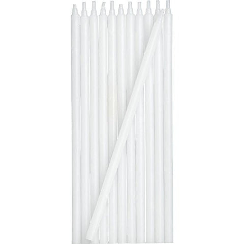Party Candles Set of 12, White