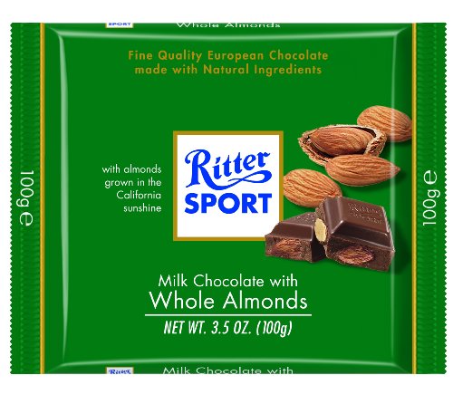 RITTER SPORT MLK/ ALMOND 3.5oz 11ct
EURO AMERICAN - Package