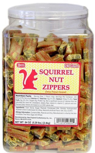 Squirrel Nut Zippers Tub: 240 Pieces