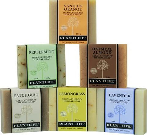 Soap - Vanilla Orange, Peppermint, Oatmeal Almond, Patchouli, Lemongrass, Lavender, 4 oz each (Pack of 6)