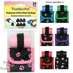 Paw Print Purse Dispensers - Pink