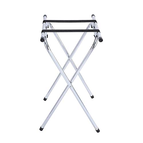 Folding Tray Stand, 31"H, Chrome