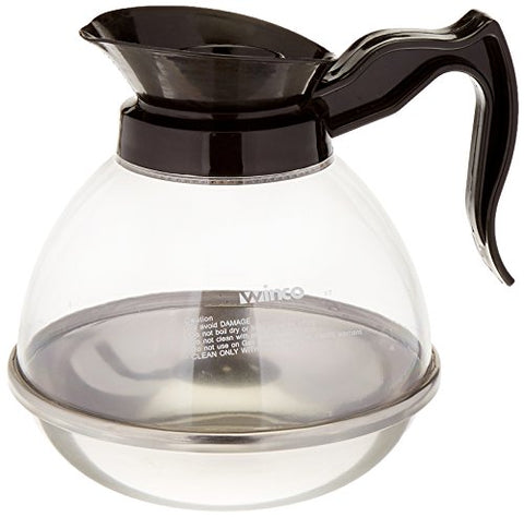 64oz Coffee Decanter, Black, S/S Base