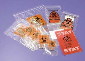 Fisherbrand Biohazard Specimen Transport Bags, Size: 6 x 9 in.