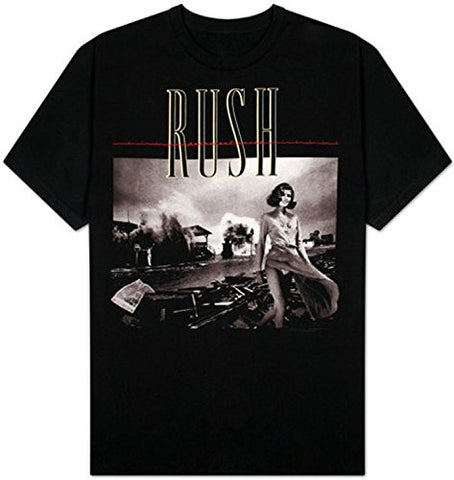 Rush Permanent Waves Black T-Shirt Size L