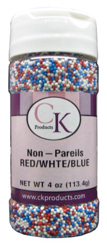 Celebakes Red, White, & Blue Nonpareils, 3.8 oz