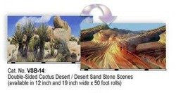 Double-Sided Desert Sand Stone - Cactus Desert 12 inches x 50 Feet