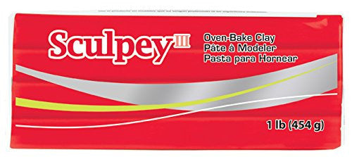 Sculpey III Red Hot Red, 1 lb