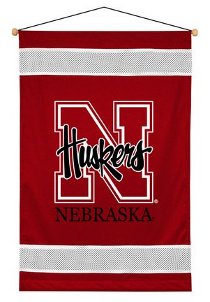 Sidelines Wall Hanging Nebraska U, Bright Red, 28 x 45