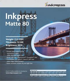 Duo Matte 80, 215 gsm, 12 mil, 95 Percent Bright, Double Sided, 8 x 10, 50 Sheets