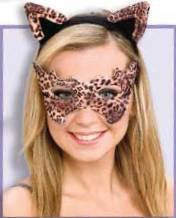 Leopard Headband & Eyemask - Brown