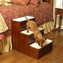 Mr. Herzher's Decorative Pet Step - 3 Step Cherry Wood