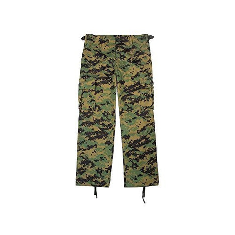 Kids Woodland Digital Camo 6-Pkt. B.D.U. Pants - Small