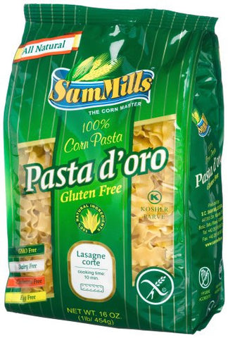 Sam Mills Gluten Free Lasagne Corte Corn Pasta, 16 Oz