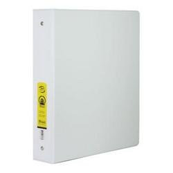 1 1/2In 3 Ring Binder W Pockets-White