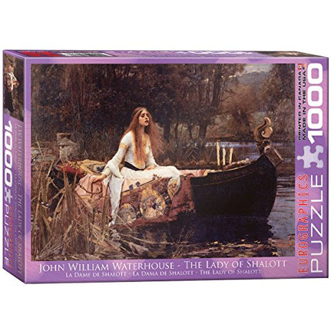 The Lady of Shalott, John William Waterhouse 1000 pc 14x10 inches Box, Puzzle