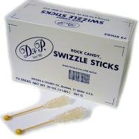 Dryden & Palmer Swizzle Sticks, White Wrapped