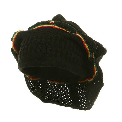 Rasta/NYE, New Rasta Knitted without Brim Hat - Black RGY (fitting from Lto 3XL)
