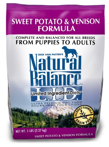 NATURAL BALANCE, Sweet Potato and Venison Dry Dog Food, 5 lbs