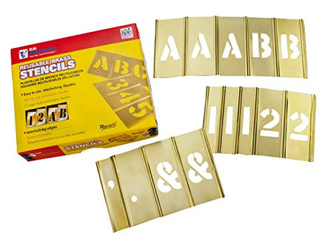 1''Brass Letters & Number Set 92 pc