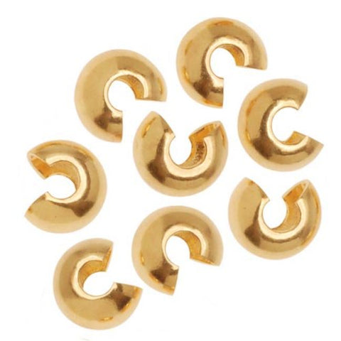 Crimp Covers, 5 mm (.197 in), Gold Color, 144 pc