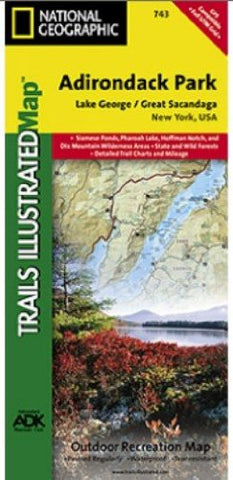 National Geographic- Adirondack Park Lake George Trails (Map)