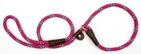 British Style Slip Lead (1/2" x 6ft.) - Raspberry Confetti