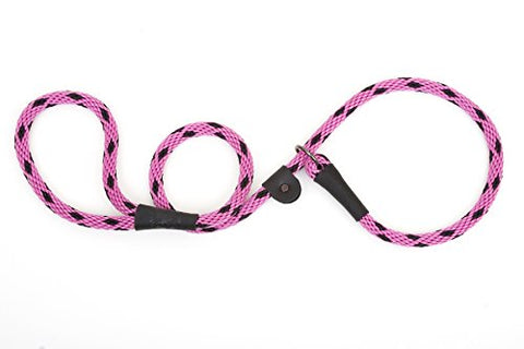 Mendota Slip Lead - Black Ice, Raspberry, 1/2" X 6'
