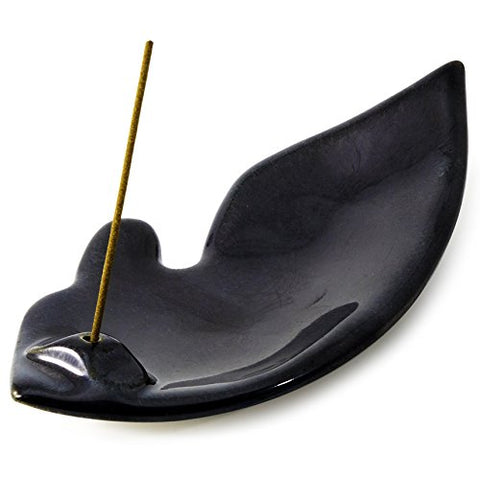 Obsidian Leaf-shaped Holder