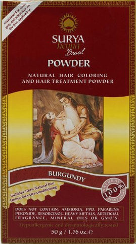 Surya Henna Powder - Burgundy, 50g
