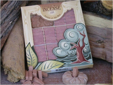 Cedar Wood Incense - 100 Bricks Plus Burner - Incienso De Santa Fe