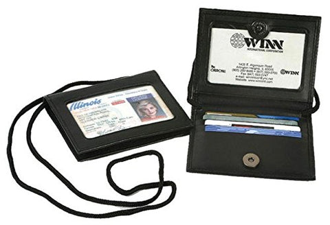 Cowhide Napa Leather Security Wallet, Black
