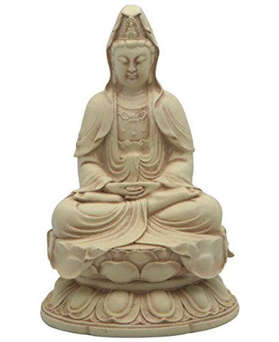 Seated Kuan-Yin Statue, 6.5 Inches Tall