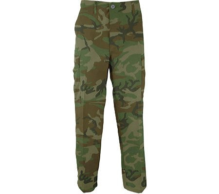BDU Trouser – Button Fly (100% Cotton Ripstop) - Woodland, Medium Long